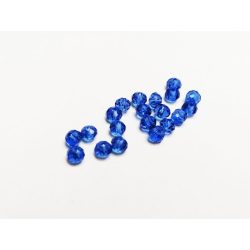 KÉK - Csiszolt üveggyöngy - 4x3mm Abacus - 20db