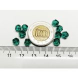 Tengerkék- 6mm Bicone csiszolt üveggyöngy - 10db