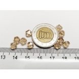 Pezsgő - 6mm Bicone csiszolt üveggyöngy - 10db