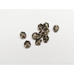   Szürke ˙(füst színű ) - 6mm Bicone csiszolt üveggyöngy - 10db