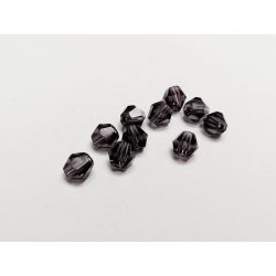 Lila - 6mm Bicone csiszolt üveggyöngy - 10db
