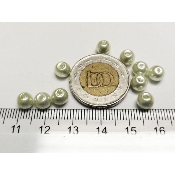 6mm-s *Szellem-színű* tekla gyöngyök