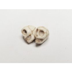 Koponya gyöngy-pár *piszkos fehér* ~12mm