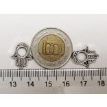 Hamsa Hand :) gyöngykeret antik EZÜST színű