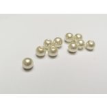 8mm Ekrü tekla gyöngyök 10 db