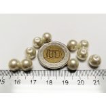 8mm Ekrü tekla gyöngyök 10 db