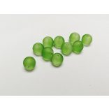 8mm  Zöld - Frosted üveggyöngy 10db