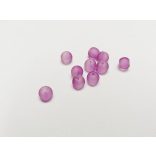 6mm Halvány lila - Frosted üveggyöngy 10db