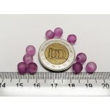 6mm Halvány lila - Frosted üveggyöngy 10db