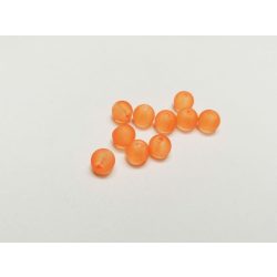 6mm  Narancssárga - Frosted üveggyöngy 10db