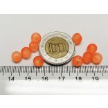 6mm  Narancssárga - Frosted üveggyöngy 10db