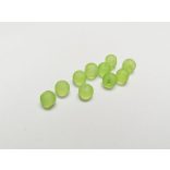 6mm Halványzöld - Frosted üveggyöngy 10db