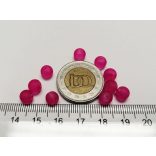 6mm  Magenta - Frosted üveggyöngy 10db