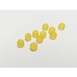 8mm  Sárga - Frosted üveggyöngy 10db