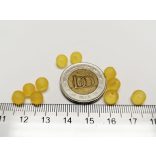 8mm  Sárga - Frosted üveggyöngy 10db