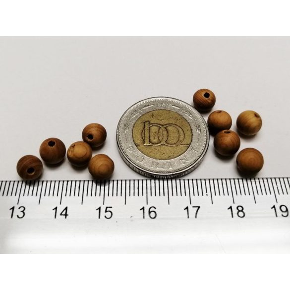 6mm - Fa gyöngy - 10db