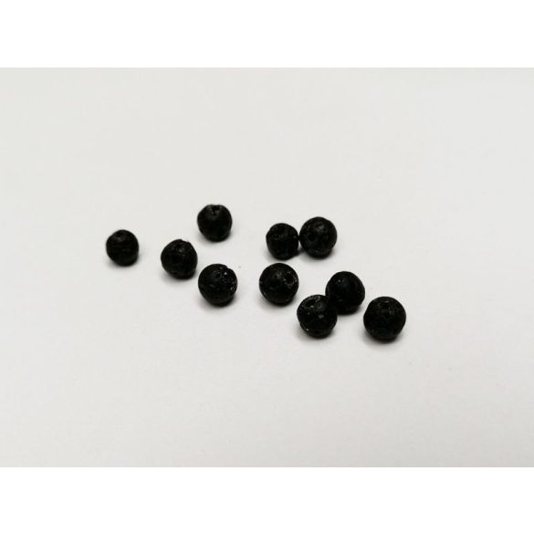 4mm fekete Láva gyöngyök
