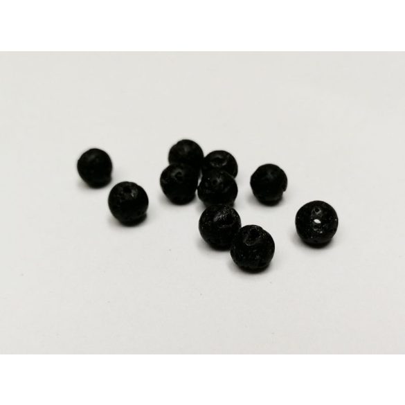 6mm fekete Láva gyöngyök