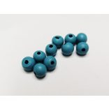 10mm Türkiz fa gyöngy csomag (10db)