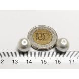 10mm   FEHÉR tekla üveggyöngy 2db