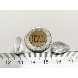 Csiszolt csepp alakú üveggyöngy-pár - Clear - 15x10mm