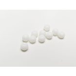 Üveggyöngy - Fehér - 6mm - 10db