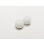 Üveggyöngy - Fehér - 10mm - 2db