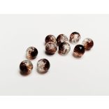 Jeges Cola :) 8mm roppantott üveggyöngy - 10db