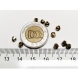 4mm Bicone csiszolt üveggyöngy - Arany színű