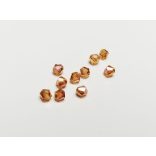 4mm Bicone csiszolt üveggyöngy - *Ragyogó őszi naplemente* színű