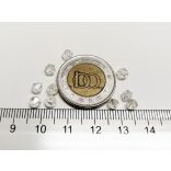 4mm Bicone csiszolt üveggyöngy - Clear AB