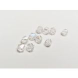 6mm Bicone csiszolt üveggyöngy - Clear AB