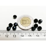 Csiszolt üveggyöngy - 6x4mm Abacus - *Éjszakai Gyémánt* - 10db