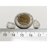 Csiszolt csepp alakú üveggyöngy-pár - Clear AB - 11x8mm