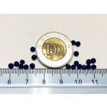 Sötétkék - csiszolt üveggyöngy - 4x3mm abacus - 20db