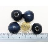 20mm NAGY Fa Gyöngy - Sötétkék - 2db