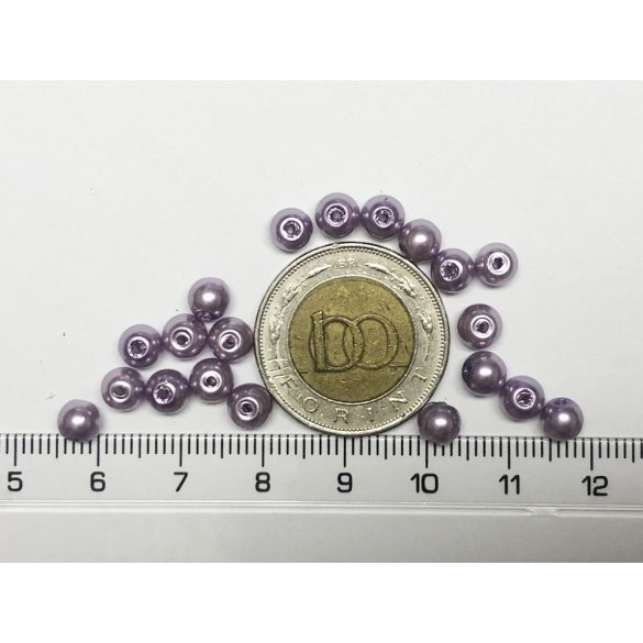5mm tekla gyöngyök - levendula (20db)