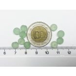 10db - FROSTED matt üveggyöngy - fakózöld 6mm