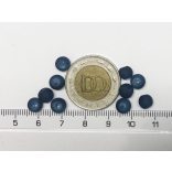 10db - FROSTED matt üveggyöngy - "farmer"kék 6mm