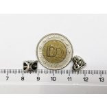 Mancs szivecskében - nagy lyukú fém gyöngy