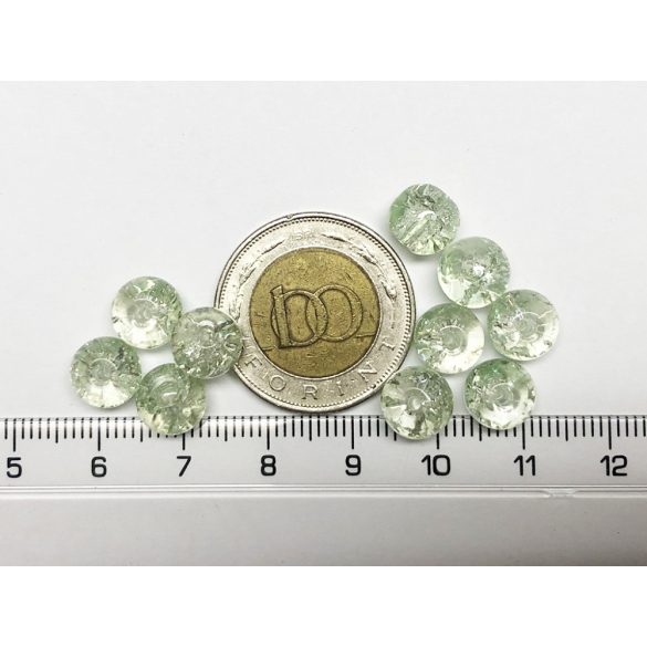 10db - Roppantott üveggyöngy - 8mm - MENTA