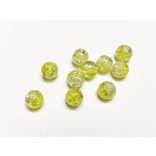 Jeges LIMONÁDÉ :) 8mm roppantott üveggyöngy - 10db