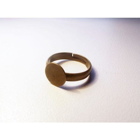 Bronz ragasztható gyűrű-alap - kis/gyerek méret