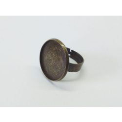 Antik bronz gyűrű-alap (tányér: 20mm)
