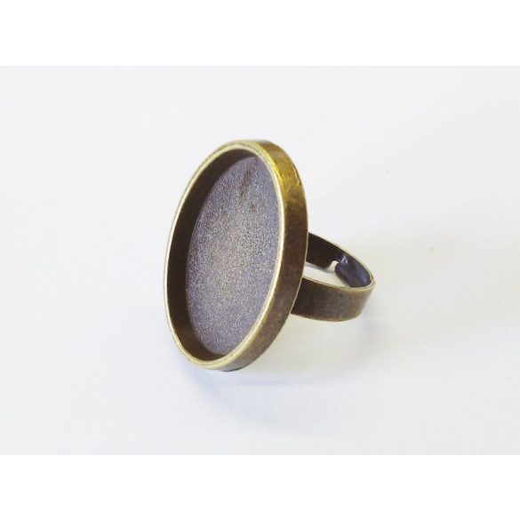 Bronz színű Ovális gyűrűalap (25*18mm)