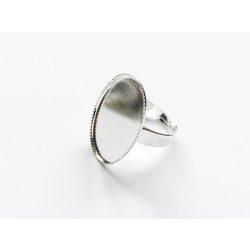 Ezüst színű gyűrű alap (25*18mm)