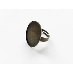 Bronz színű gyűrű alap (25*18mm)