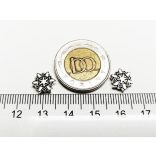 Hópihe gyöngy - antik ezüst (2db)