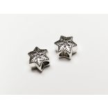 HÓPIHE Gyöngy pár - antik ezüst