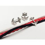 Horgony SLIDER charm, zsinóros ékszerekhez